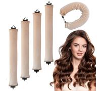 lyualma 4 Pezzi Bigodini Senza Calore Arricciacapelli Senza Calore Con Asticelle Flessibili E Ganci Arricciacapelli Bigodino Fai Da Te Senza Calore per Tutti i Tipi di Capelli