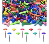 lyualma 400 Pezzi Chiodi ad Angolo a Due Gambe Colore Testa Piatta Folder Piccoli Folder Testa Piatta in Metallo Per la Raccolta di Carta, Decorazione Artigianale