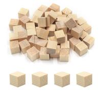 lyualma 450 Pezzi Cubi Quadrati Naturali di Legno Blocchi di Legno Non Finiti Mini Cubi 10 mm da Decorare Decorazioni Fai da Te per Pittura, Artigianato, Decorazioni, Timbri, Numeri