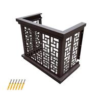 LYUCAYHQ Copertura Motore Condizionatore Esterno a 3 Pannelli, Copri Condizionatore da Esterno con Finitura Bronzo Scuro, per Uso Domestico e Commerciale(108x56x78cm/42x22x31in)