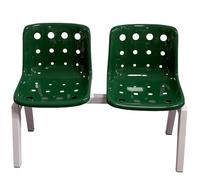 LYUCAYHQ Sedie Sala D'attesa a 2 Posti, Panca D'attesa Impilabili in Plastica con Robusta Struttura in Ferro, per Ufficio, Sala D'attesa, Bar, Hall(Green)