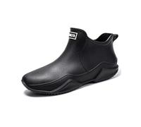 Lyuu Scarpe da Giardino Unisex, Stivali da Pioggia Wellington Impermeabili, Leggeri per Camminate all'Aperto, Stivaletti Corti alla Caviglia/Per Uomo o Donna, O nero., 41 EU