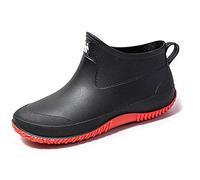 Lyuu Scarpe da giardino unisex stivali di gomma stivali da pioggia impermeabili leggeri per passeggiate all'aperto stivaletti corti da uomo o da donna, C rosso., 45 EU