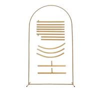 LYVQZPWLR Arco di Sfondo del Matrimonio, Supporto for Arco Nuziale Supporto for Arco Popolare Supporto for Palloncino con Fiori Oro/Bianco Curvo(50x120cm)