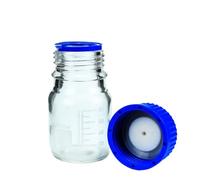 LYVQZPWLR Bottiglia di laboratorio di vetro borosilicato, Flacone for reagenti da laboratorio in vetro borosilicato GL45 con tappo di sicurezza da 100 ml a 1000 ml, 1-3 fori(250ml-3 holes)