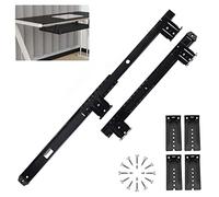 LYVQZPWLR Estensione scrivania per l'installazione, Confezione da 2 Guide scorrevoli for Tastiera da 14 Pollici, Colore Argento e Nero, con Cuscinetti a Sfera e staffe di Montaggio(Schwarz,5 Hole)