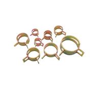 LYVQZPWLR Morsetti a molla, 10 pezzi/lotto 65MN in acciaio al manganese zincato a molla morsetto per tubo flessibile diametro interno 6 mm-32 mm fibbia elastica in acciaio tubo dell'acqua cerchio (ID