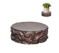 LYVQZPWLR Piccole mostre di piante di legno, Supporto in legno intagliato a mano cinese for statue di Buddha, vasi di fiori, bonsai, teiere, 6-20 cm(16cm)