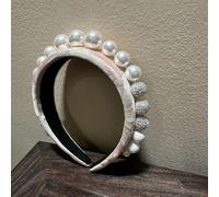 LYVQZPWLR Una brocca di cristallo, Cerchietti for capelli con perline e strass da donna, cerchietti for capelli da sposa, cerchietti imbottiti(Pinrk)