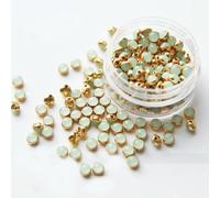 LYVQZPWLRBottoni di resina, 100 pezzi 4 mm Mini bottoni colorati for vestiti for bambole, accessori for micro bambole, mini bottoni in resina(11 Dusty Green)
