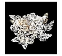 LYVQZPWLRbraccialetto di perline di argilla, 100 pezzi di connettori in filigrana a forma di farfalla placcati in metallo, ciondoli fai da te, accessori for gioielli, forniture for la creazione di gio