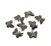 LYVQZPWLRbraccialetto di perline di argilla, 100 pezzi di connettori in filigrana a forma di farfalla placcati in metallo, ciondoli fai da te, accessori for gioielli, forniture for la creazione di gio