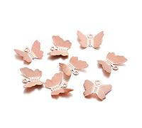 LYVQZPWLRbraccialetto di perline di argilla, 100 pezzi di connettori in filigrana a forma di farfalla placcati in metallo, ciondoli fai da te, accessori for gioielli, forniture for la creazione di gio