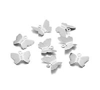 LYVQZPWLRbraccialetto di perline di argilla, 100 pezzi di connettori in filigrana a forma di farfalla placcati in metallo, ciondoli fai da te, accessori for gioielli, forniture for la creazione di gio