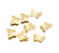 LYVQZPWLRbraccialetto di perline di argilla, 100 pezzi di connettori in filigrana a forma di farfalla placcati in metallo, ciondoli fai da te, accessori for gioielli, forniture for la creazione di gio