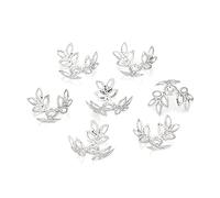 LYVQZPWLRbraccialetto di perline di argilla, 100 pezzi/lotto 16x16mm Metallic KC Oro Tre foglie Perline Distanziatrici Terminali for Gioielli Fai da Te Creazione di Braccialetti Forniture YC608