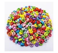 LYVQZPWLRbraccialetto di perline di argilla, Lettere casuali 100 pezzi/lotto for collana braccialetto nuove perline fai da te in acrilico lettere russe all'ingrosso piatte/quadrate YC0518