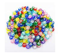 LYVQZPWLRbraccialetto di perline di argilla, Lettere casuali 100 pezzi/lotto for collana braccialetto nuove perline fai da te in acrilico lettere russe all'ingrosso piatte/quadrate YC0518(6)