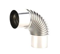 LYVQZPWLRCamino in acciaio inossidabile, Tubo for stufa a gomito a 90°, Ø 50/60/70/80/90/100 mm, tubo di scarico in acciaio inossidabile resistente al calore(100Mm)