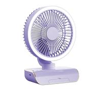 LYVQZPWLRCon Un Ventilatore, Ventilatore da Tavolo oscillante - Piccolo Ventilatore di Raffreddamento a 5 velocità(Purple)