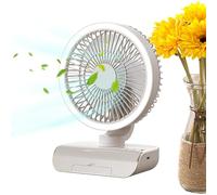 LYVQZPWLRCon Un Ventilatore, Ventilatore da Tavolo oscillante - Piccolo Ventilatore di Raffreddamento a 5 velocità(Gris)