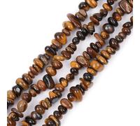 LYVQZPWLRdi pietre naturali, 100 pezzi 6x8mm perline di pietra di luna a forma libera for braccialetti(Yellow Tiger Eye Stone_6X8mm)