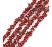 LYVQZPWLRdi pietre naturali, 100 pezzi 6x8mm perline di pietra di luna a forma libera for braccialetti(Red Jasper_6X8mm)