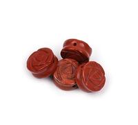 LYVQZPWLRdi pietre naturali, 12 pezzi di pietra di diaspro rosso naturale intagliata a mano su entrambi i lati, 14 mm(Red Jasper_14mm)