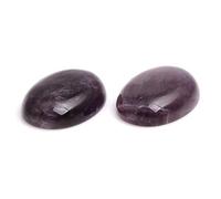 LYVQZPWLRdi pietre naturali, Cabochon in pietra rotonda, pietre semipreziose, ametista, cristallo, ciondoli da 6 mm, perline fai da te, sfuse(18x25mm Purple_8x10mm)