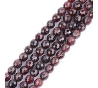LYVQZPWLRdi pietre naturali, Filo di perline di granato sfaccettate rotonde da 6 mm, for la creazione di gioielli, 15 pollici
