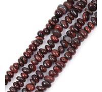 LYVQZPWLRdi pietre naturali, Filo di perline di pietre preziose di forma libera da 6x8 mm, for la creazione di gioielli, 15 pollici(Red Tiger Eye Beads_-)