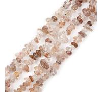 LYVQZPWLRdi pietre naturali, Filo di perline di pietre preziose di forma libera da 6x8 mm, for la creazione di gioielli, 15 pollici(Yellow Rutilated Quartz Beads_-)