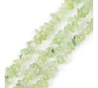 LYVQZPWLRdi pietre naturali, Filo di perline di pietre preziose di forma libera da 6x8 mm, for la creazione di gioielli, 15 pollici(Green Prehnite Beads_-)