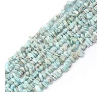 LYVQZPWLRdi pietre naturali, Filo di perline di pietre preziose di forma libera da 6x8 mm, for la creazione di gioielli, 15 pollici(Larimar Beads_-)