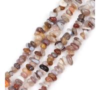 LYVQZPWLRdi pietre naturali, Filo di perline di pietre preziose di forma libera da 6x8 mm, for la creazione di gioielli, 15 pollici(Botswana Agate Beads_-)