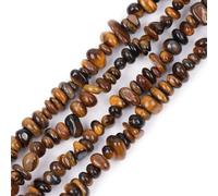 LYVQZPWLRdi pietre naturali, Filo di perline di pietre preziose di forma libera da 6x8 mm, for la creazione di gioielli, 15 pollici(Yellow Tiger Eye Beads_-)