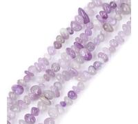 LYVQZPWLRdi pietre naturali, Filo di perline di pietre preziose di forma libera da 6x8 mm, for la creazione di gioielli, 15 pollici(Light Amethyst Beads_-)