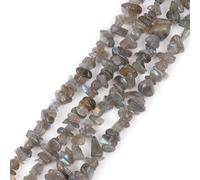 LYVQZPWLRdi pietre naturali, Filo di perline di pietre preziose di forma libera da 6x8 mm, for la creazione di gioielli, 15 pollici(Labradorite Beads_-)