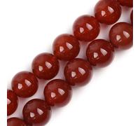 LYVQZPWLRdi pietre naturali, Perle rotonde in pietra di agata rossa naturale da 12 mm(Red_18mm)