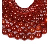 LYVQZPWLRdi pietre naturali, Perle rotonde in pietra di agata rossa naturale da 12 mm(Red_8mm)