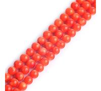 LYVQZPWLRdi pietre naturali, Perline di corallo arancione rotonde da 8 mm, filo da 15 pollici for la creazione di gioielli(8mm Orange_-)