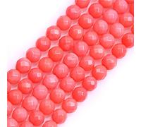LYVQZPWLRdi pietre naturali, Perline di corallo arancione rotonde da 8 mm, filo da 15 pollici for la creazione di gioielli(6mm Pink Coral Beads_-)