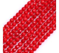 LYVQZPWLRdi pietre naturali, Perline di corallo arancione rotonde da 8 mm, filo da 15 pollici for la creazione di gioielli(5mm Red Coral_-)