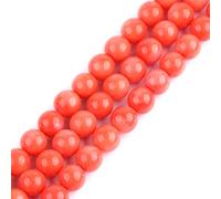 LYVQZPWLRdi pietre naturali, Perline di corallo arancione rotonde da 8 mm, filo da 15 pollici for la creazione di gioielli(11mm Orange Coral_-)