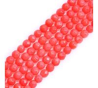 LYVQZPWLRdi pietre naturali, Perline di corallo arancione rotonde da 8 mm, filo da 15 pollici for la creazione di gioielli(4mm Round Pink Coral_-)