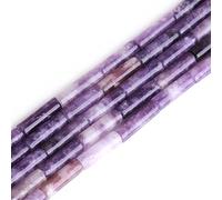 LYVQZPWLRdi pietre naturali, Perline di pietra di agata rossa naturale 4x13 mm, perline a colonna, perline dei chakra(Purple Chinese Tourmaline lepidolite_4X13mm)