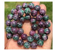 LYVQZPWLRdi pietre naturali, Perline di pietra naturale epidoto zoisite, perline distanziatrici rotonde lisce for la creazione di gioielli fai da te, accessori for braccialetti, 6/8/10/12 mm.(6mm 6063