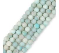 LYVQZPWLRdi pietre naturali, Perline di pietra preziosa amazzonite blu naturale, rotonde, opache, satinate, da 8 mm, grandi fori, cristallo, pietra energetica, potere curativo(6mm Blue_8mm)