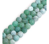 LYVQZPWLRdi pietre naturali, Perline di pietra preziosa di agata verde, rotonde naturali, smerigliate, 8 mm, cristallo, pietra energetica, potere curativo(Green Agate 10mm_8mm)