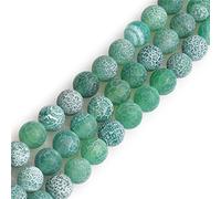 LYVQZPWLRdi pietre naturali, Perline di pietra preziosa di agata verde, rotonde naturali, smerigliate, 8 mm, cristallo, pietra energetica, potere curativo(Green Agate 8mm_8mm)